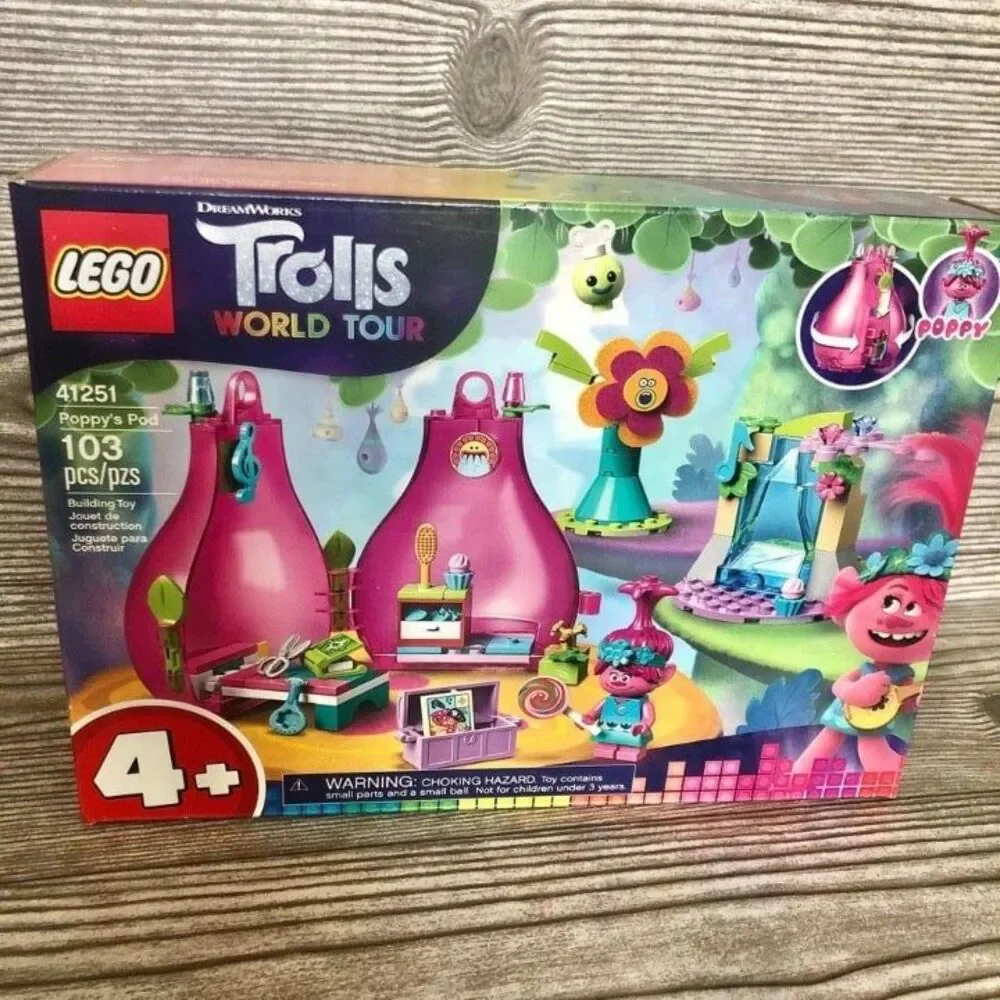LEGO Trolls World Tour Poppy’s Pod 41251 Playhouse Building Kit with Poppy